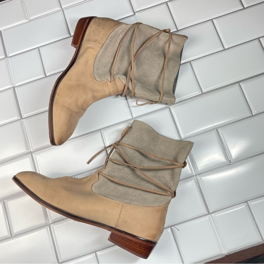 Anthropologie Latigo Pogo Tie Back Boots 10M - Picture 10 of 10